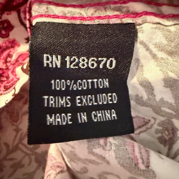 Cowgirl Hardware Floral‎ Pearl Snap Western Shirt Women's L Pink Brown Festival - Picture 8 of 13